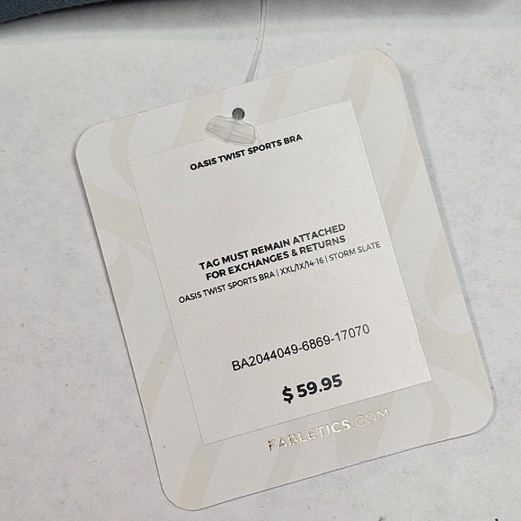 FABELTICS Oasis Twist Medium Impact Sports Bra in Storm Slate Size XXL/1X NWT - Picture 4 of 8